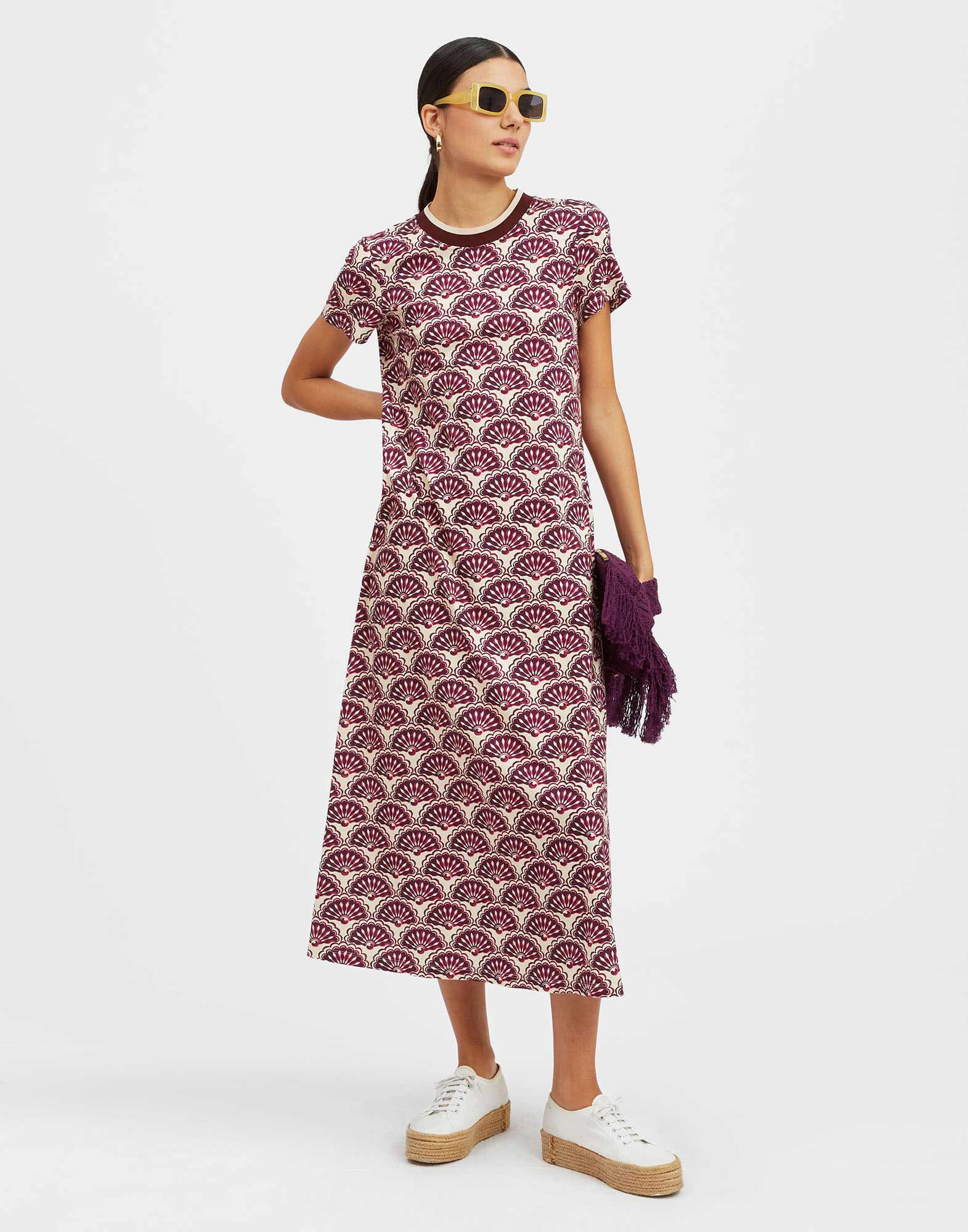 La DoubleJ Sporty Swing Dress Fans Purple DRE0247JER002FAN01PU01