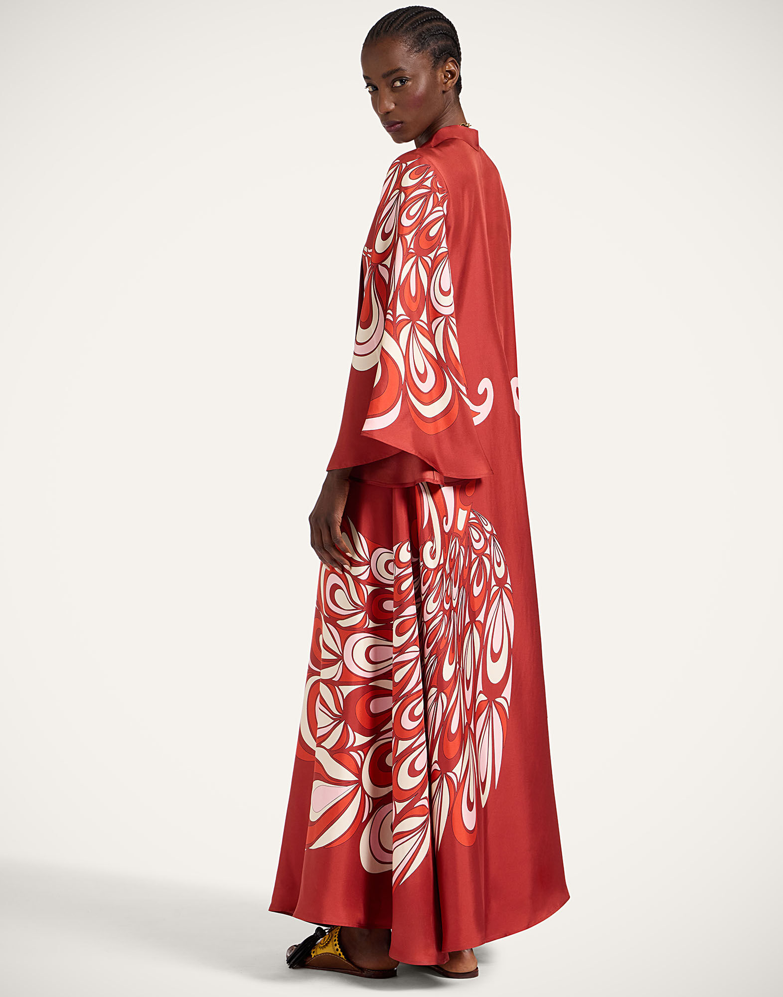 La DoubleJ Magnifico Dress Phoenix Plac&eacute;e Burgundy DRE0232SIL006PHO01RE02