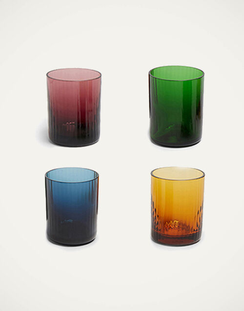 La DoubleJ Liquor Glass Set of 4 Misty Rainbow Mix GLA0017MUR001ASS0006