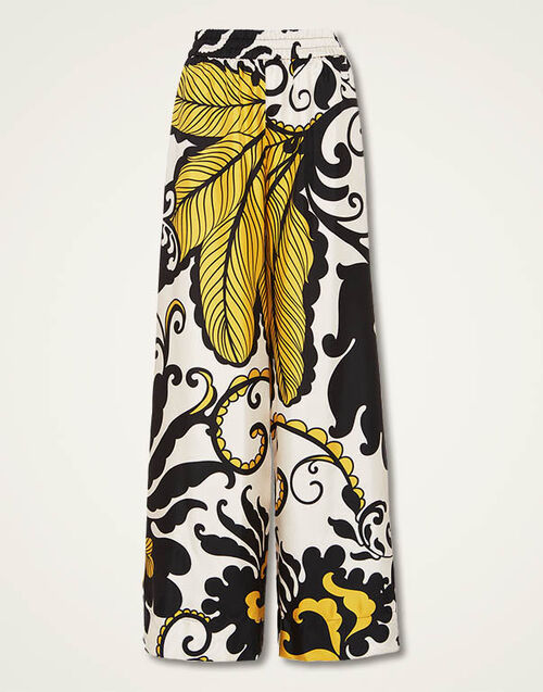 La DoubleJ Palazzo Pants Marea Black & White TRO0003SIL001MRE01BL03