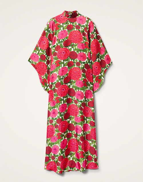 La DoubleJ Magnifico Dress Pink Dahlias DRE0212SIL001DAH0001