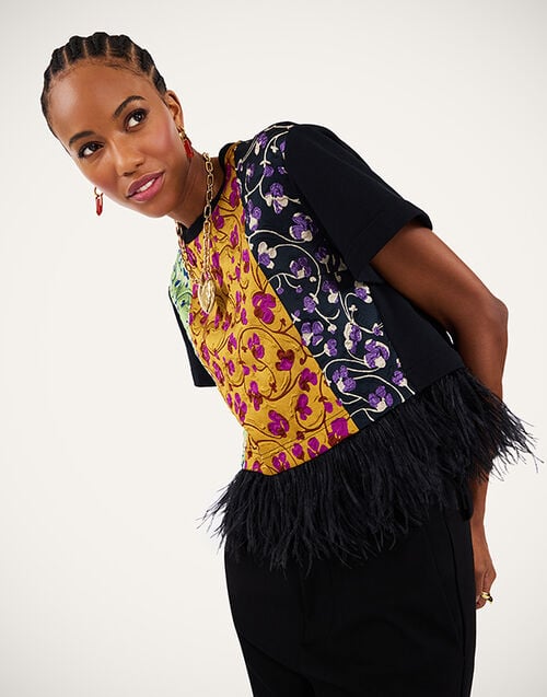 La DoubleJ La Scala Tee Honeysuckle Tricolor Yellow TSH0041JCQ129HNY03YE02