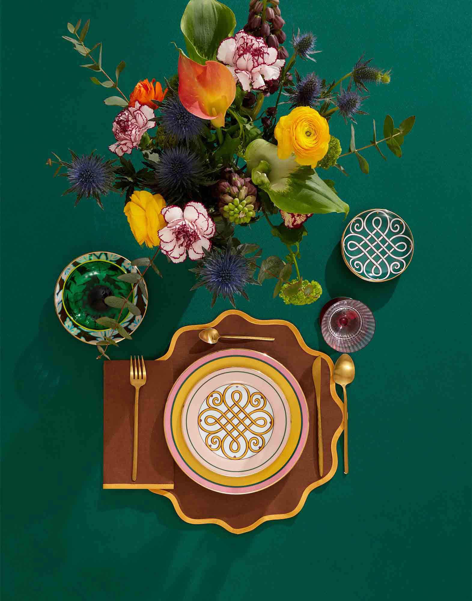 La DoubleJ Large Napkins Set Of 2 Rainbow Chocolate NAP0010LIN006RAI0034