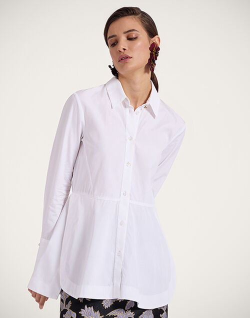 La DoubleJ Iris Shirt Solid White SHI0113COT064SOLIDWH01