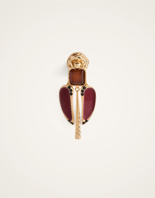 La DoubleJ Dragonfly Brooch Enameled 24K Gold Plate And Yellow Agate BCH0006BRA008AGA03RE07