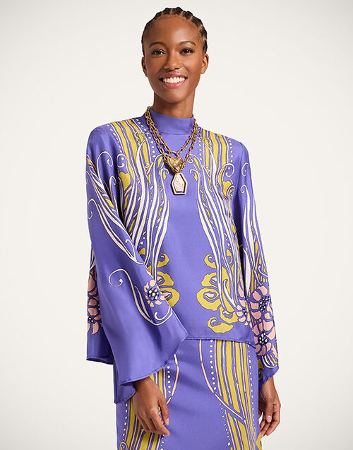 La DoubleJ Make An Exit Top Atlantis Placée Purple TOP0117SIL017ATL03PU01