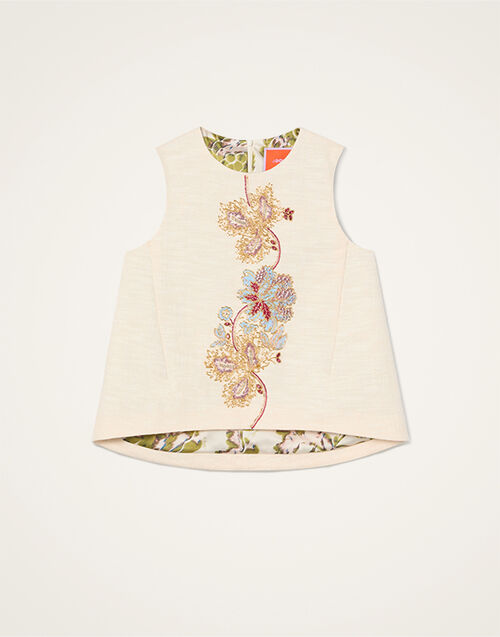 La DoubleJ La Scala Top Solid Ivory TOP0215COT005SOLIDWH04