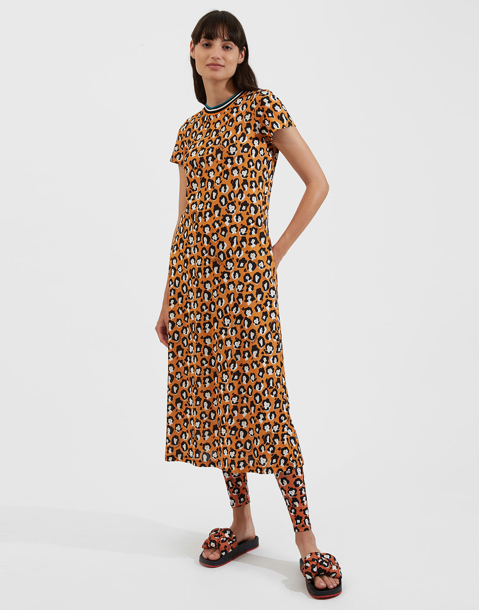 La DoubleJ Sporty Swing Dress Lady Leopard DRE0247JER002LLE0001