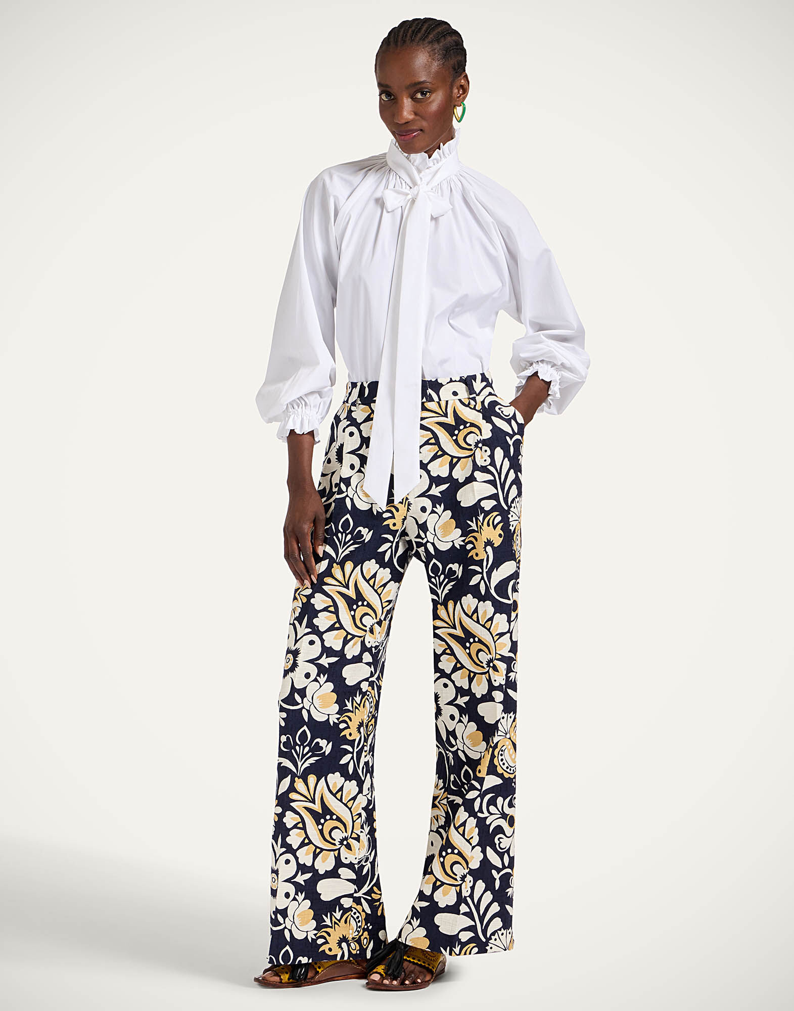 La DoubleJ Loose Pants Selva Blue TRO0135COT005SEL06BU03