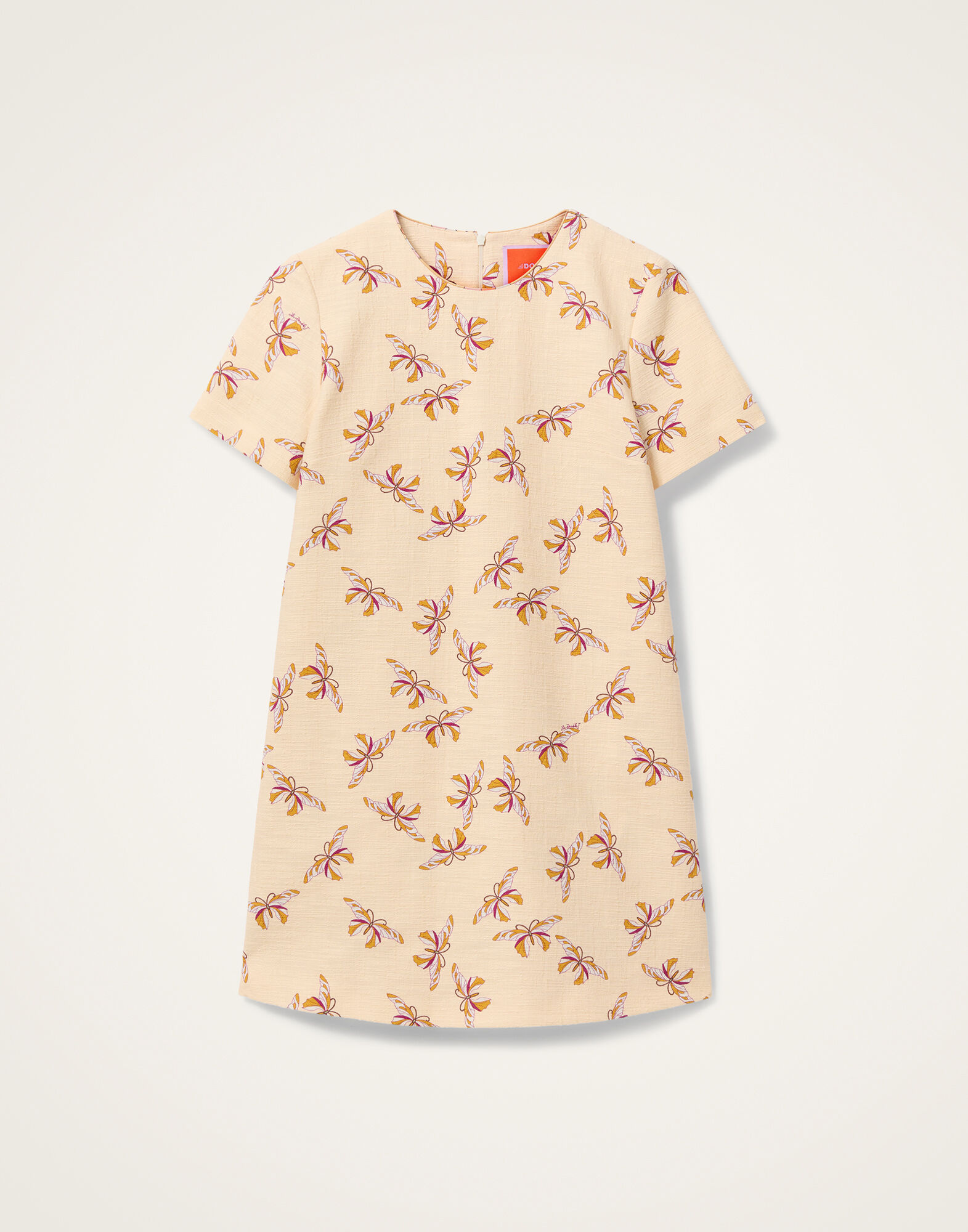 La DoubleJ Mini Swing Dress Farfalla Buttercream DRE0658COT005FAR08WH09