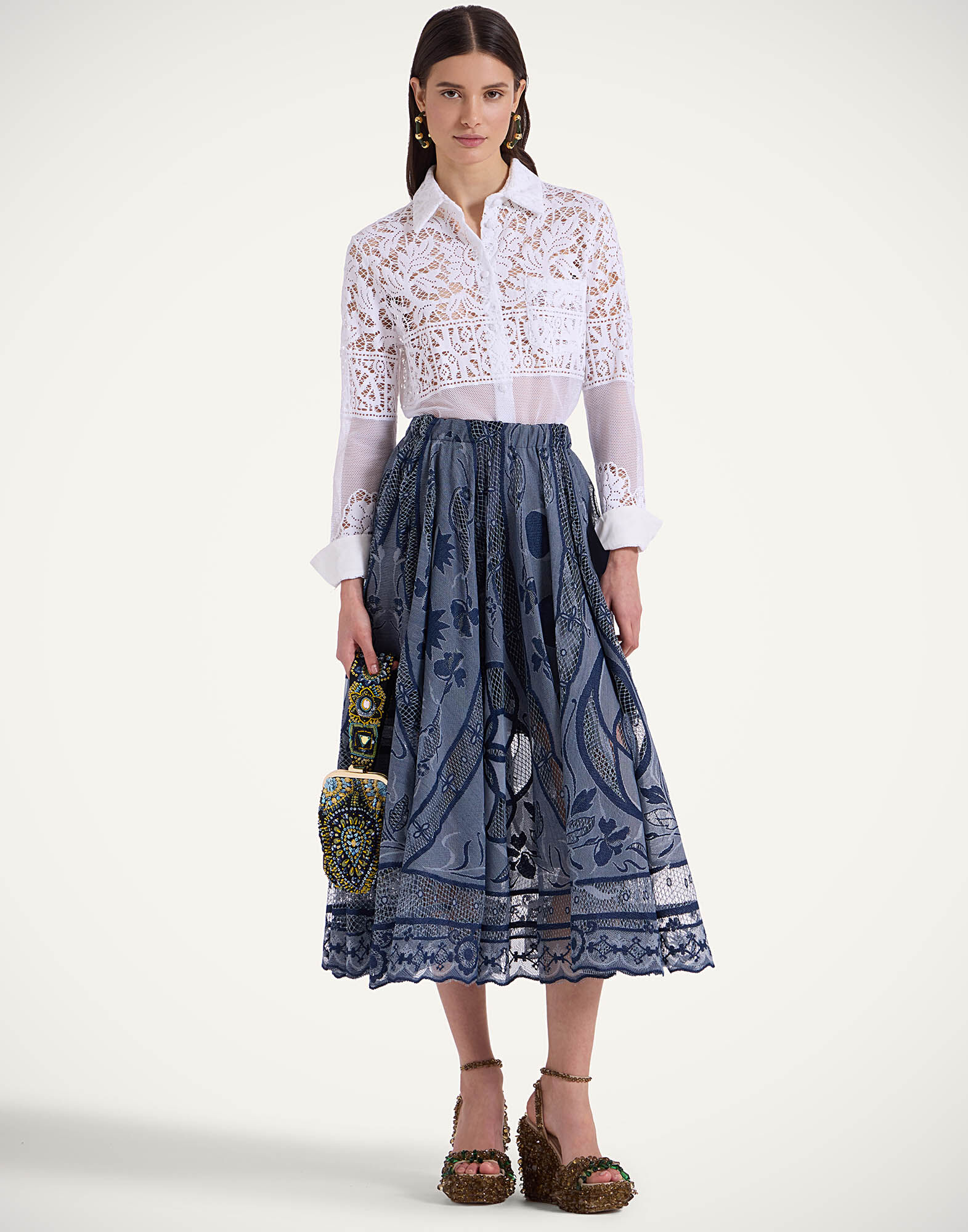 La DoubleJ Boy Shirt White SHI0001EMB028SOLIDWH01