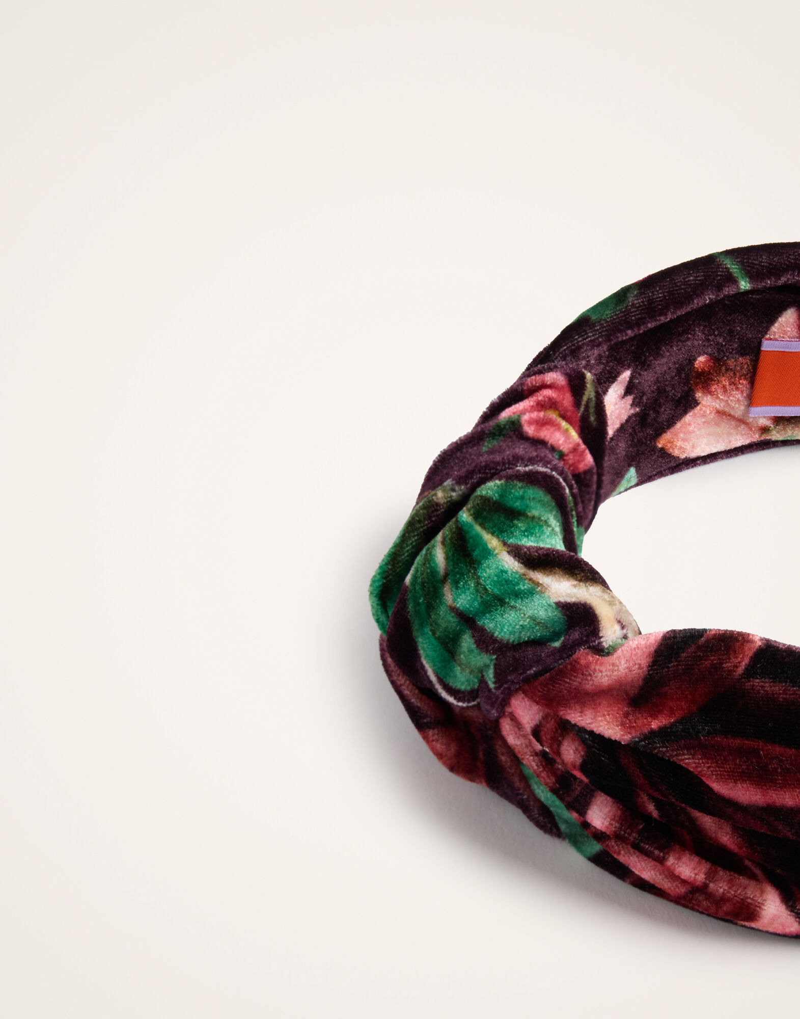 La DoubleJ Love Knot Headband Zooflora Burgundy HEB0015VEL018ZOF02RE02