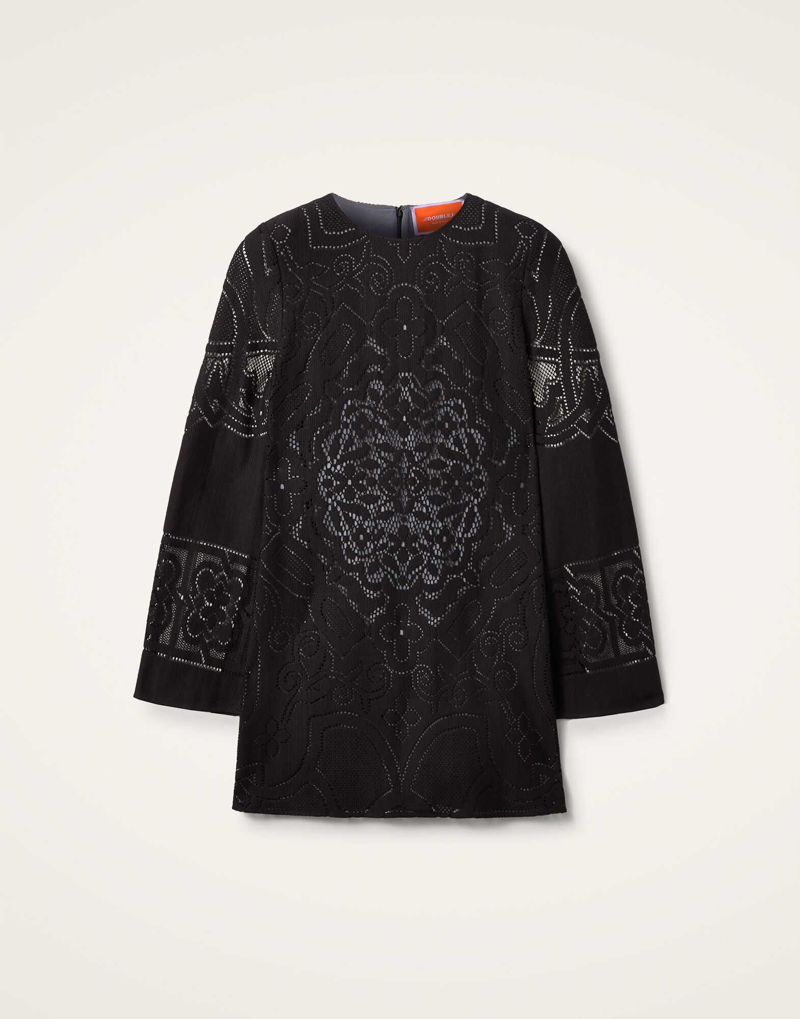 La DoubleJ Lacey Mini Supreme Swing Dress Solid Black DRE0801EMB064SOLIDBL01