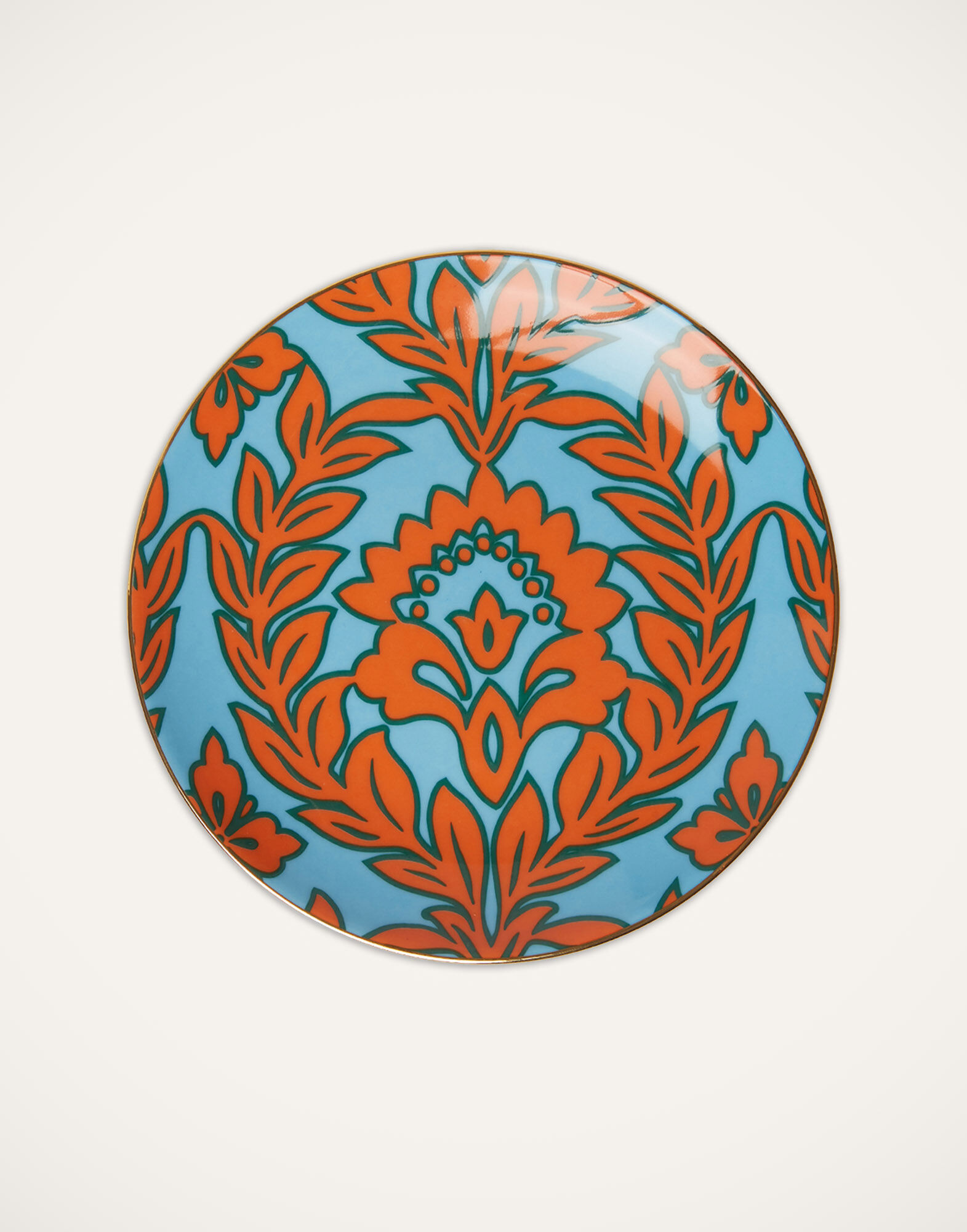 La DoubleJ Side Plates Set Of 2 Turquoise - Pink Garland DIS0083CER001GRL0017