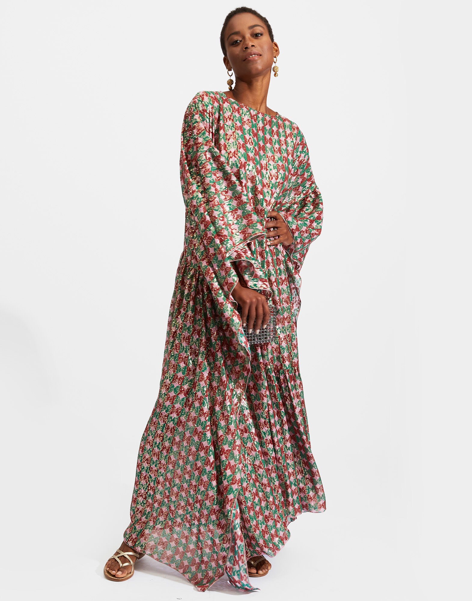 La DoubleJ Cascata Kaftan Mezzaluna Pink DRE0404FCP004MEZ0002