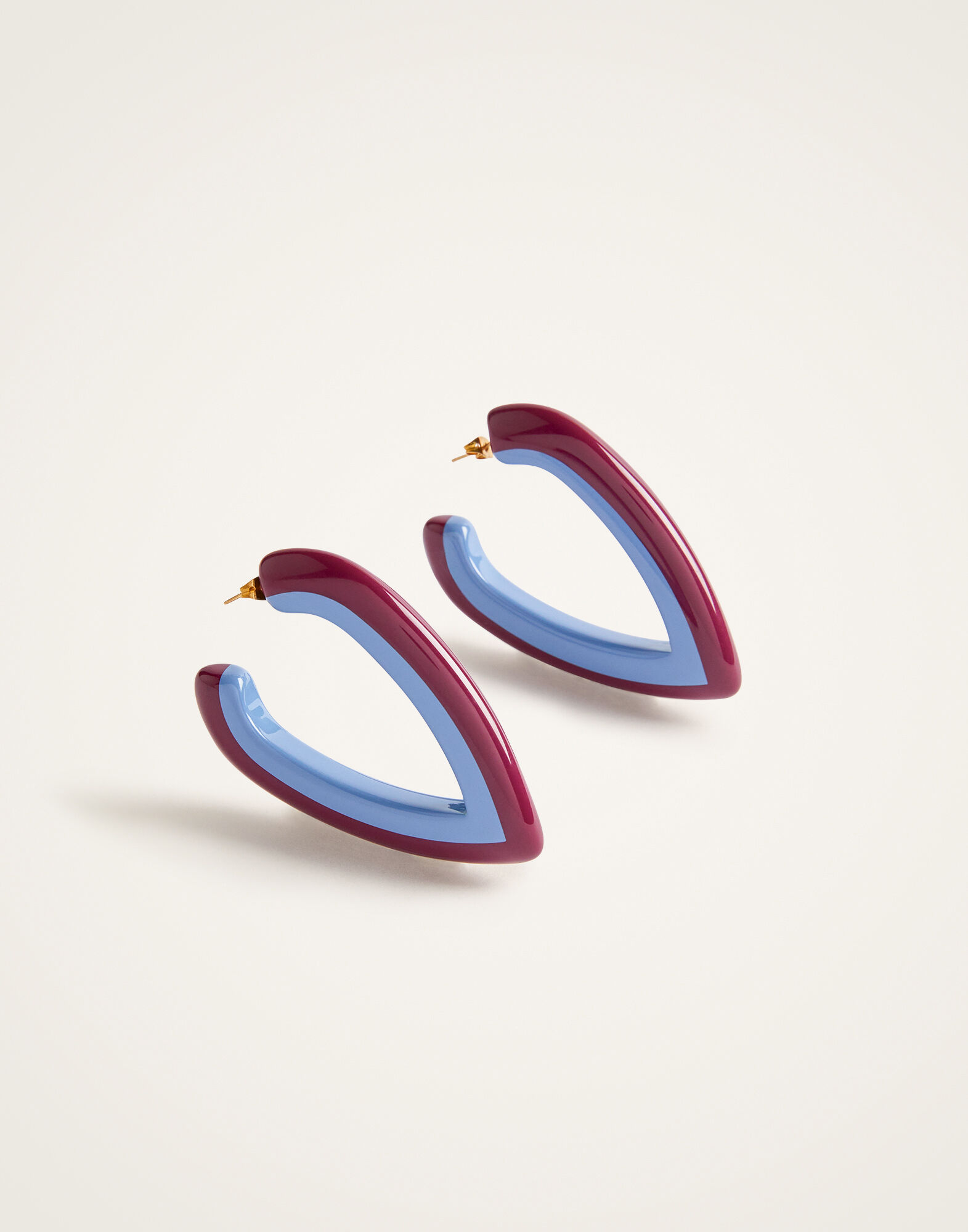 La DoubleJ Dew Earrings Bicolor Bicolor Light Blue & Purple EAR0056POL008BIC01BU01