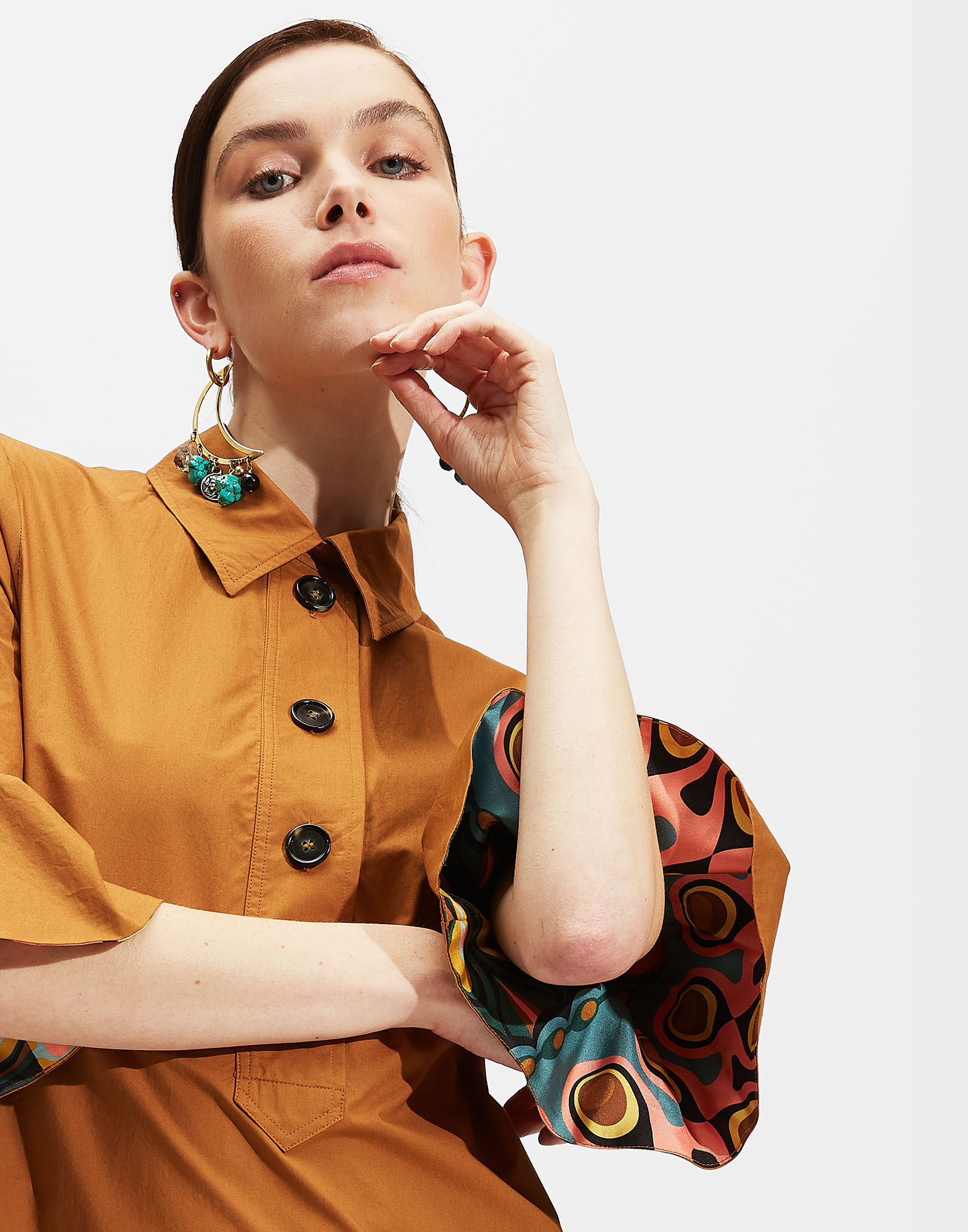 LaDoubleJ Artemis Dress Solid Camel DRE0176COT001TAB0001