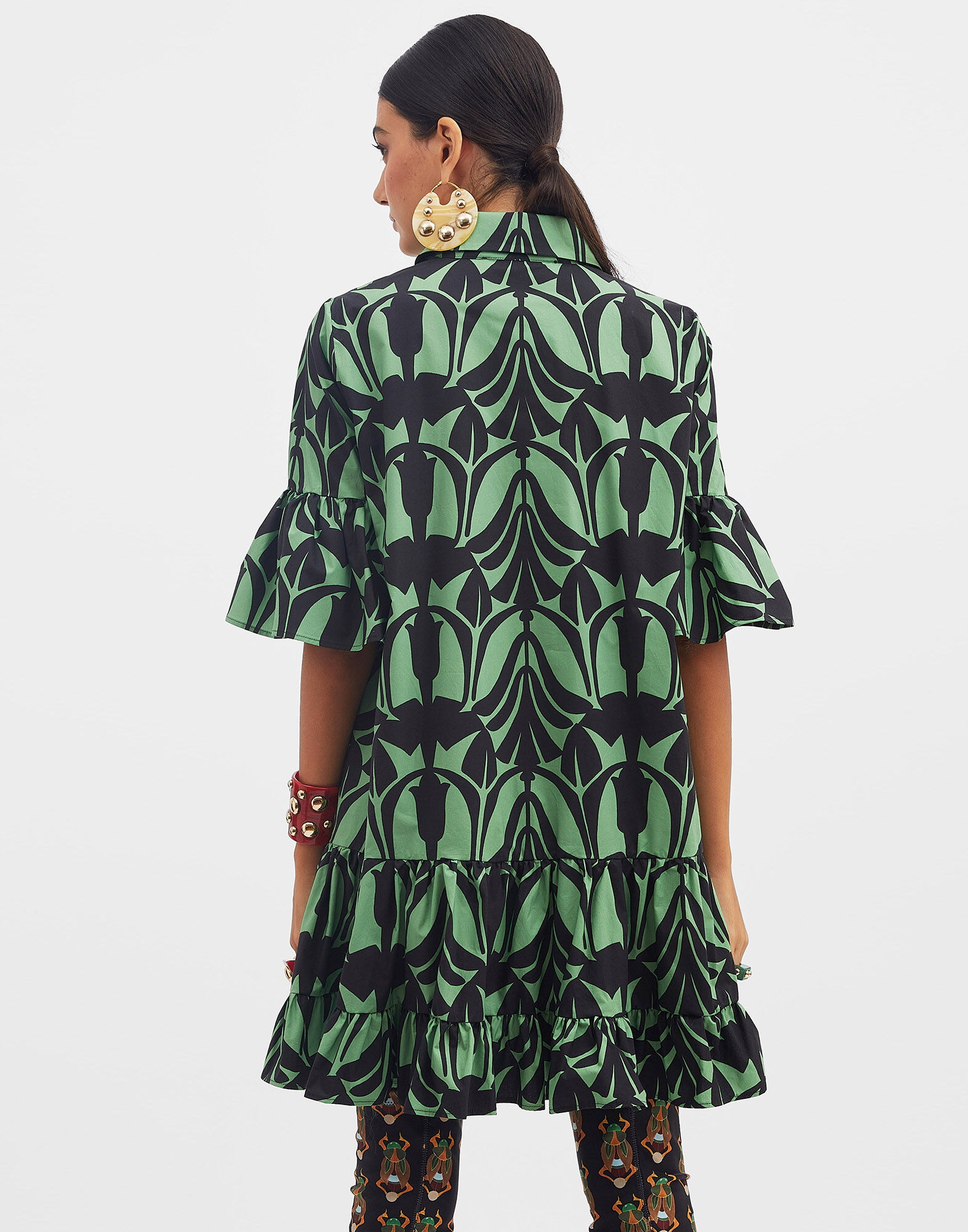 La DoubleJ Choux Dress Papyrus Green DRE0193COT001PAY01GR02