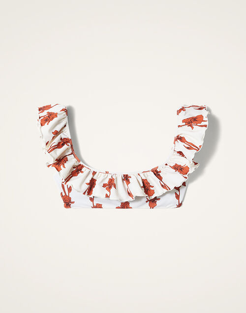 La DoubleJ Ruffle Bikini Top Mini Iris Dark Orange SWI0022LYC001IRS03OR03