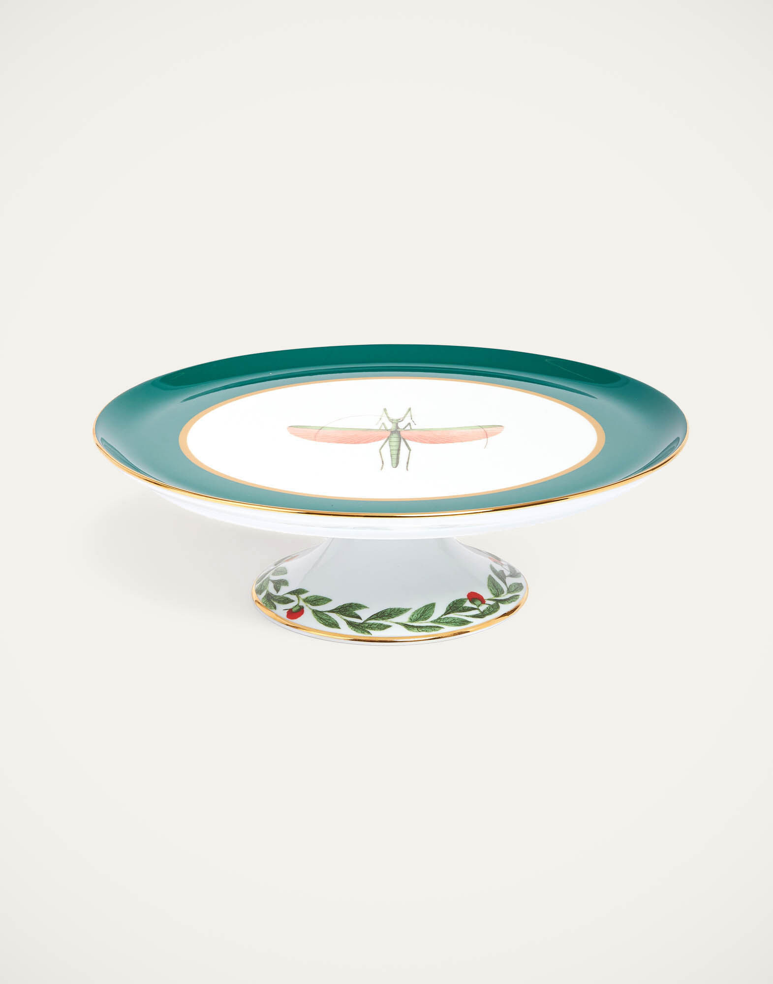 La DoubleJ Cake Stand Libellula Green CAK0001CER001LIB03GR02
