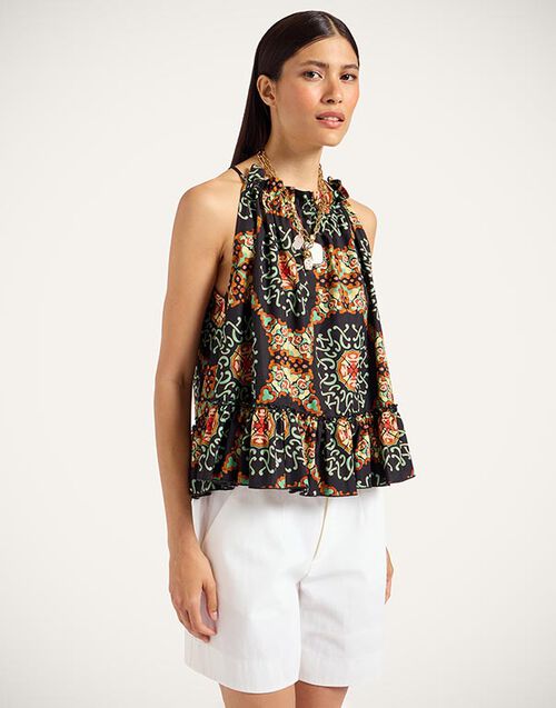 La DoubleJ Granita Top Ballata Black TOP0151COT039BAL01BL01