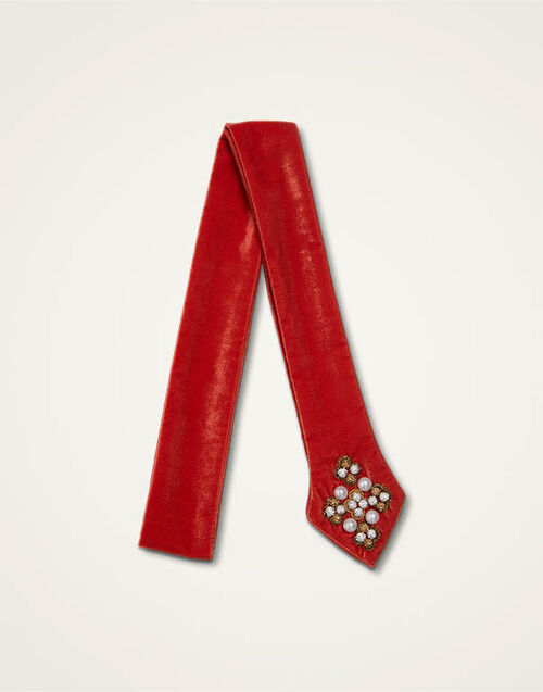 La DoubleJ Ella 2-Ways Stole Solid Orange HEB0021VEL015SOLIDOR02