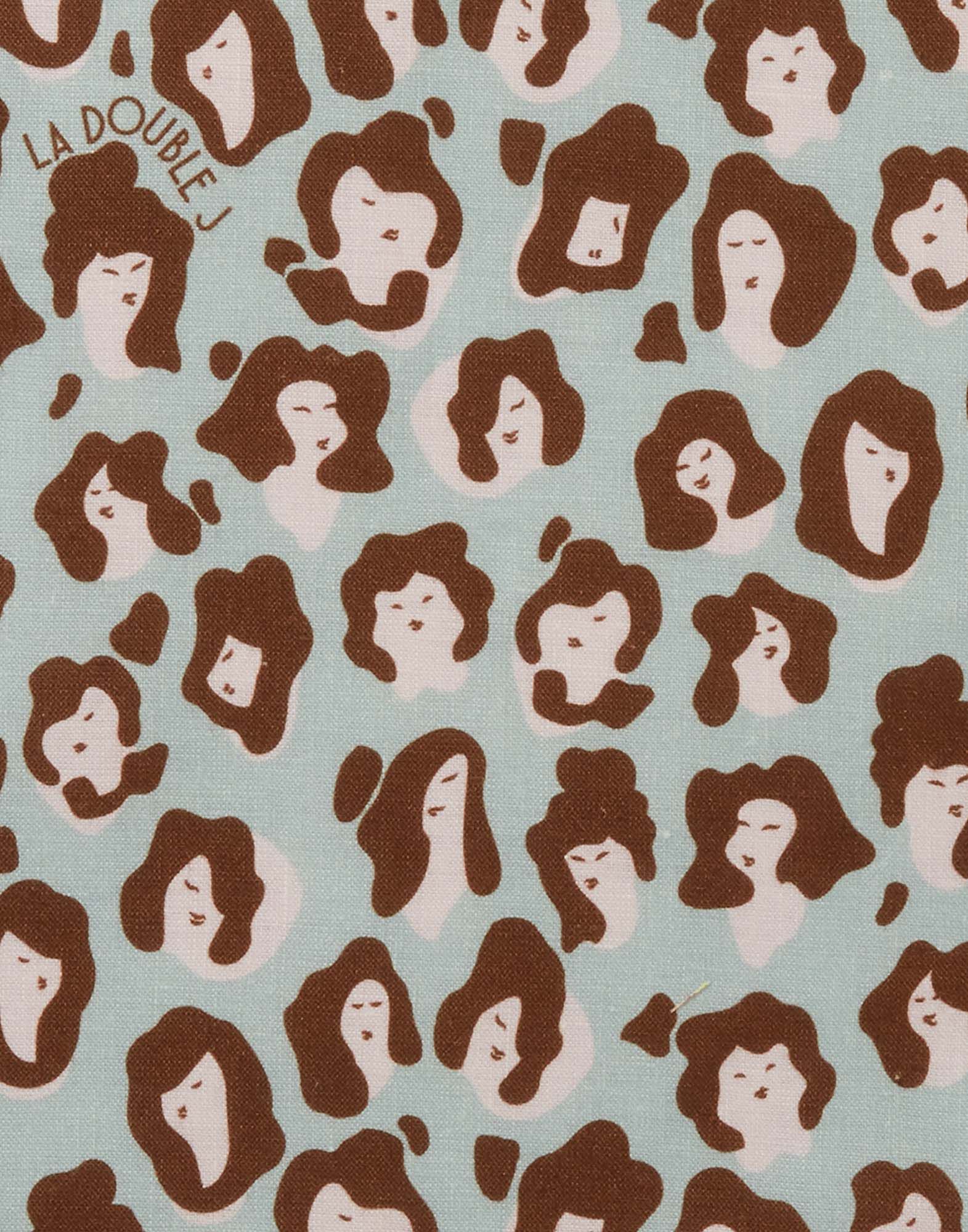 La DoubleJ Placemat Set Of 2 Lady Leopard Acqua TBM0001LIN001LLE0002