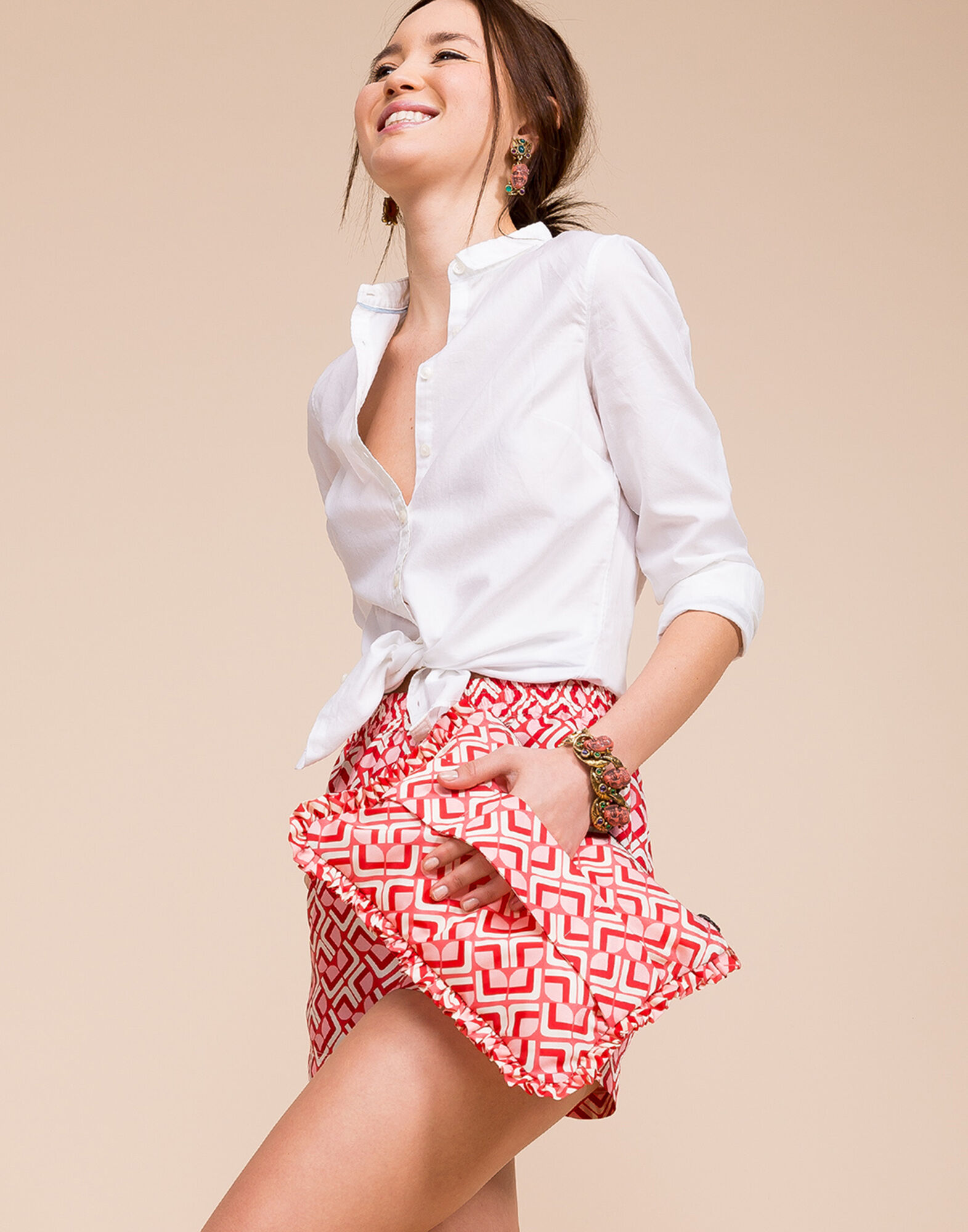 LaDoubleJ Hand Pochette Domino Valentino BAG0002NYL001DOM0003