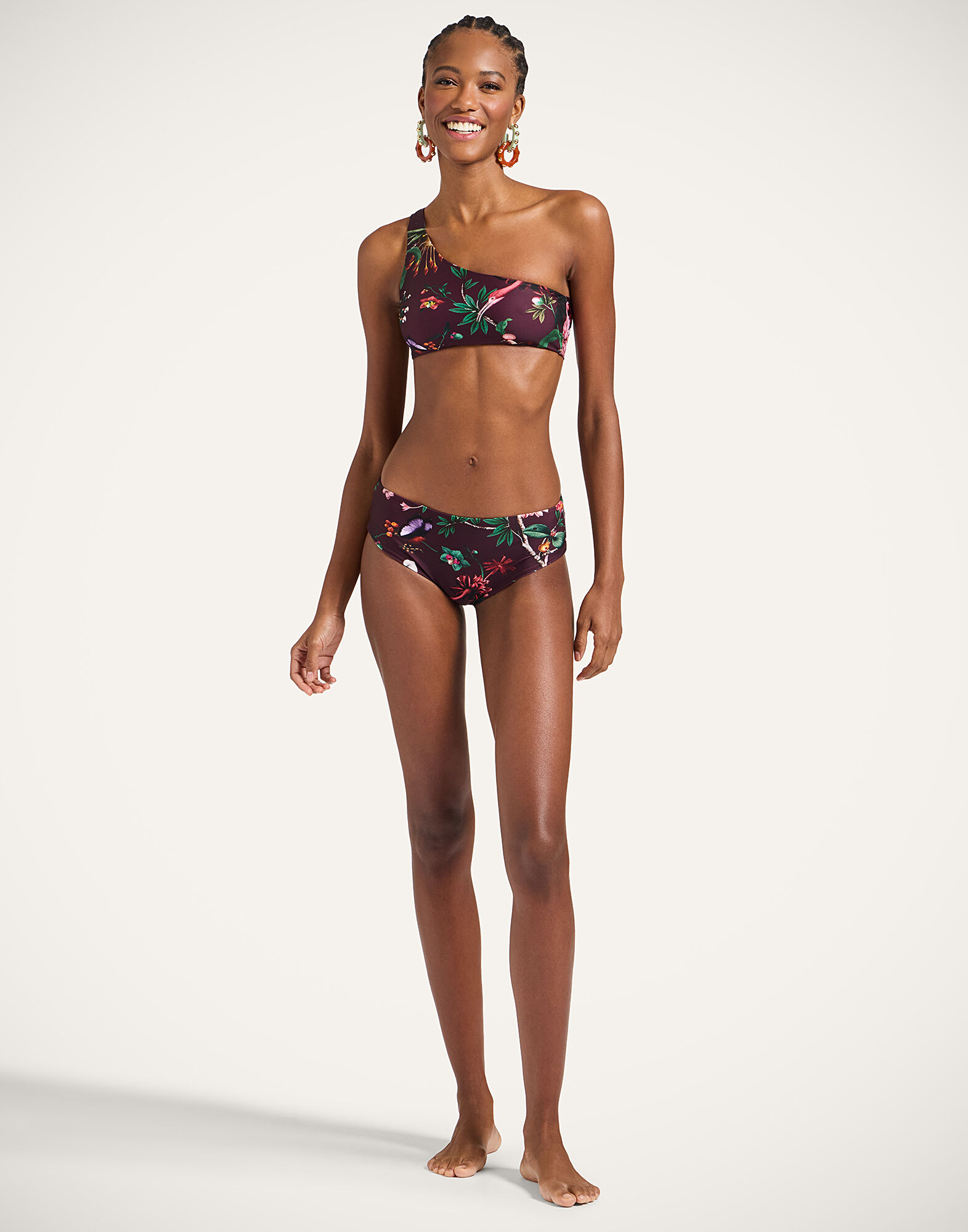 La DoubleJ Boy Brief Zooflora Mini Burgundy SWI0030LYC001ZOF05RE02