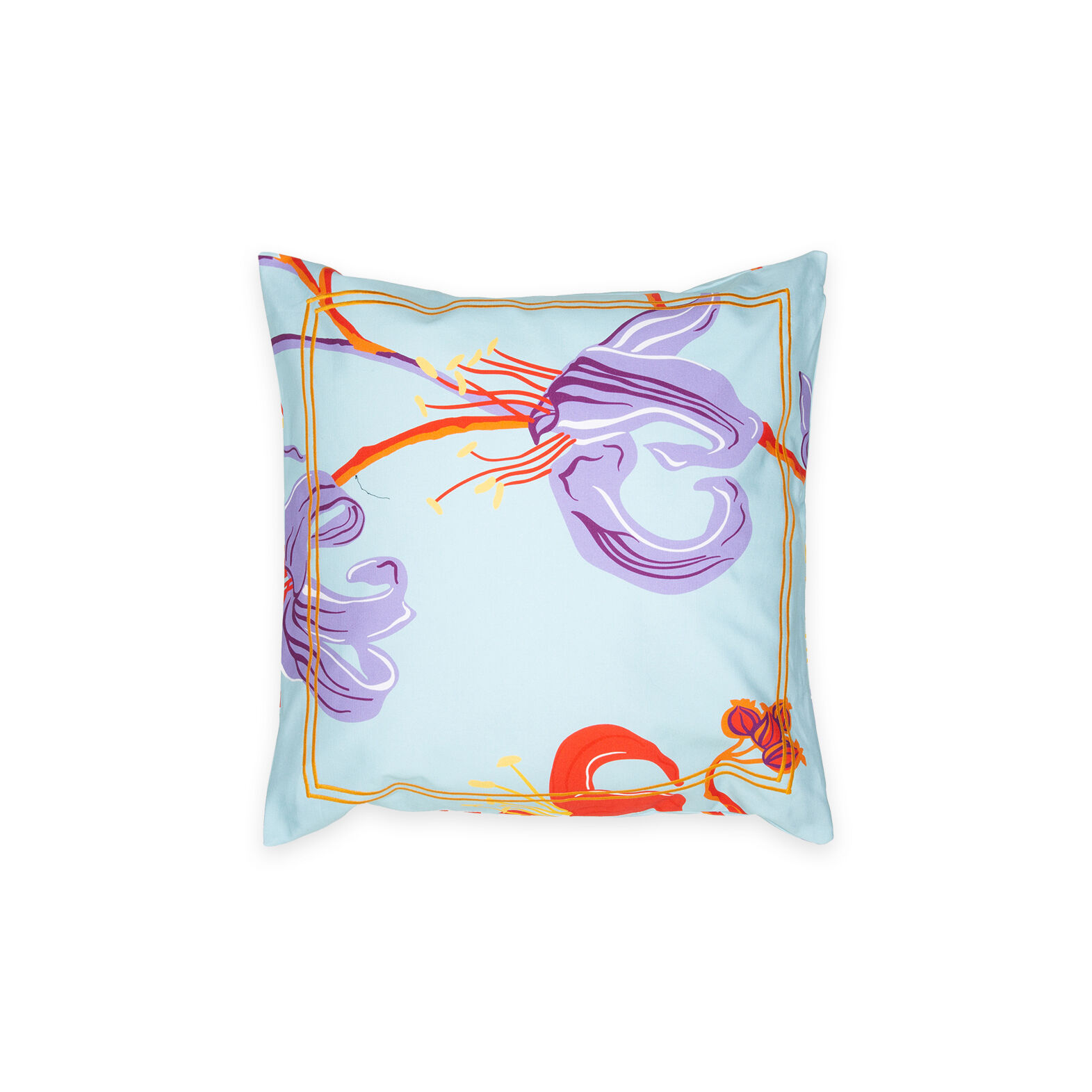 La DoubleJ Cushion Cover Maneater Azzurro CUS0001COT011MAN0005