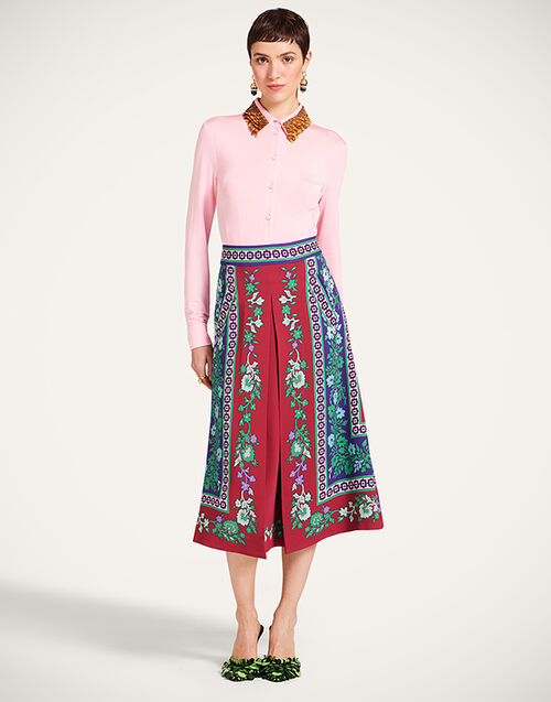 La DoubleJ Santa Monica Skirt Regalia Plac&eacute;e Red SKI0033VIS006REG02RE01