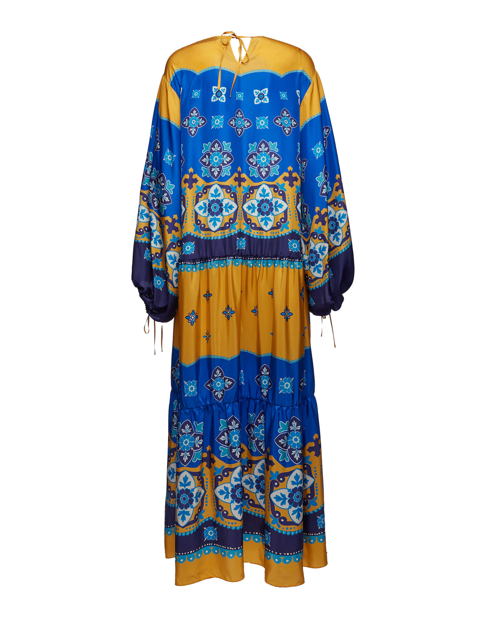 La DoubleJ Vesta Dress Tiles Degrade Plac&eacute;e Yellow DRE0302SIL009TIL03BU03