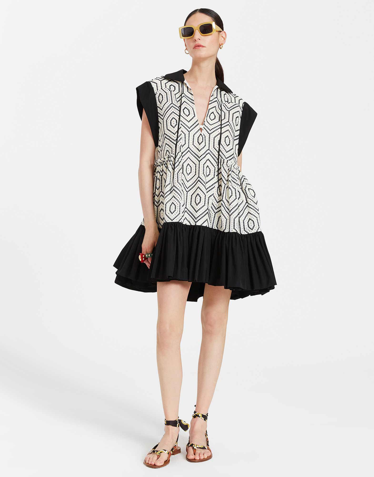 La DoubleJ Jackie Mini Dress Solid Ivory DRE0703SAN001SAN03WH04