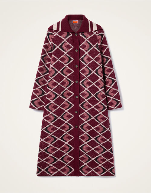 La DoubleJ Half-Light Coat Multicolor Burgundy JAC0184KNI132VA454RE02