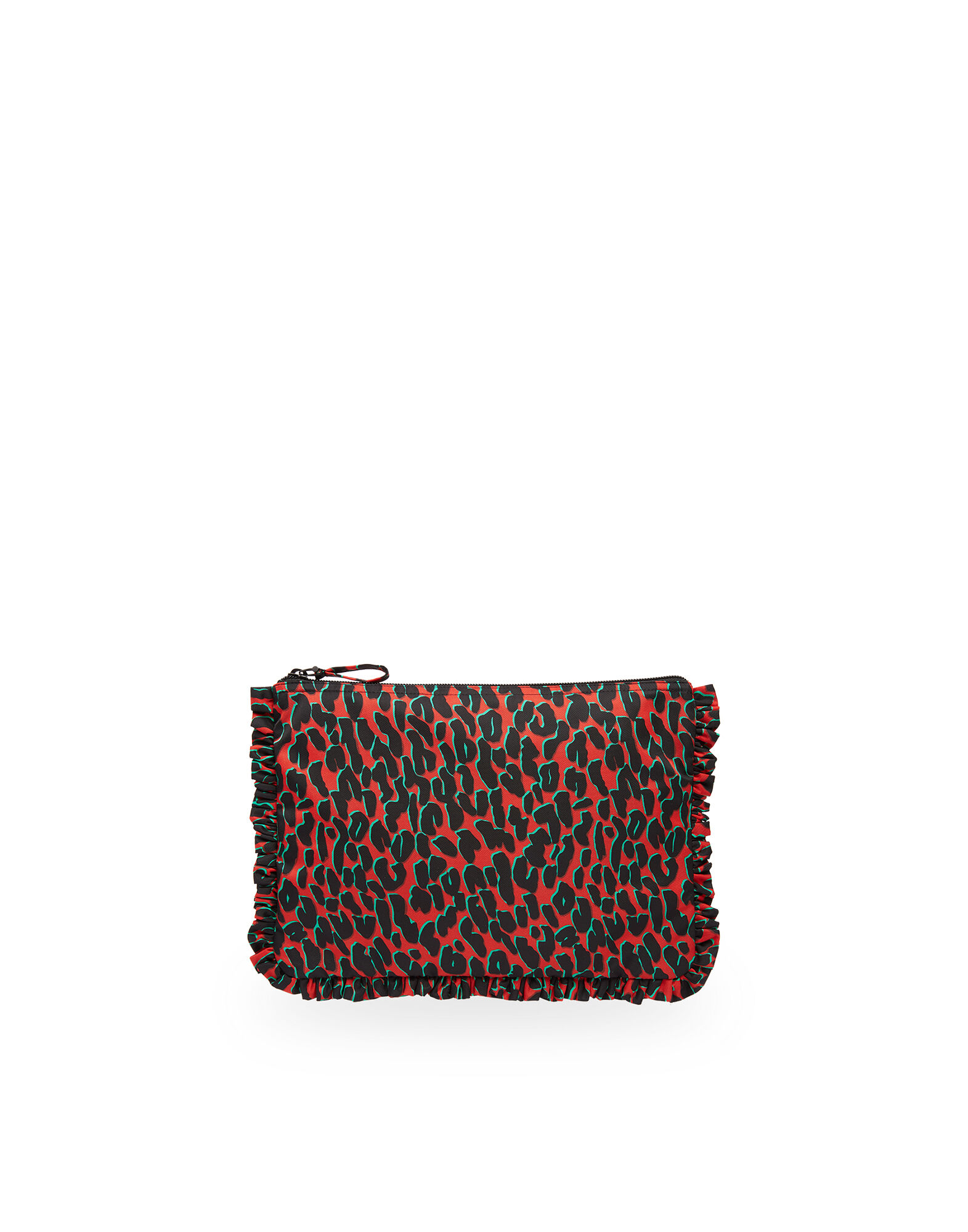 LaDoubleJ Hand Pochette Leopard Rosso BAG0002NYL001LEO0002
