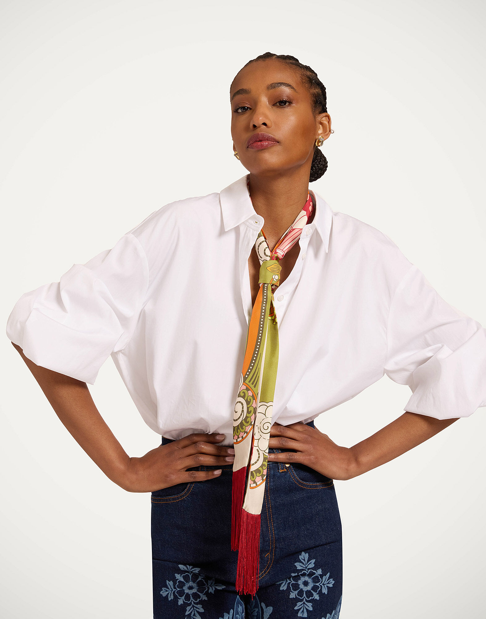 La DoubleJ Skinny Scarf Ambrosia Plac&eacute;e Green SCA0075SIL006AMB03GR02