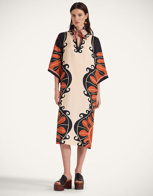 La DoubleJ The Kaftan Pacific Placée Dark Orange DRE0564SIL001PCF03OR03