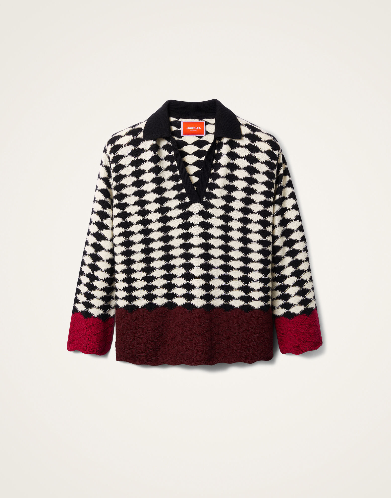 La DoubleJ Lounge Jumper Multicolor Black & White PUL0259KNI155VA351BL03