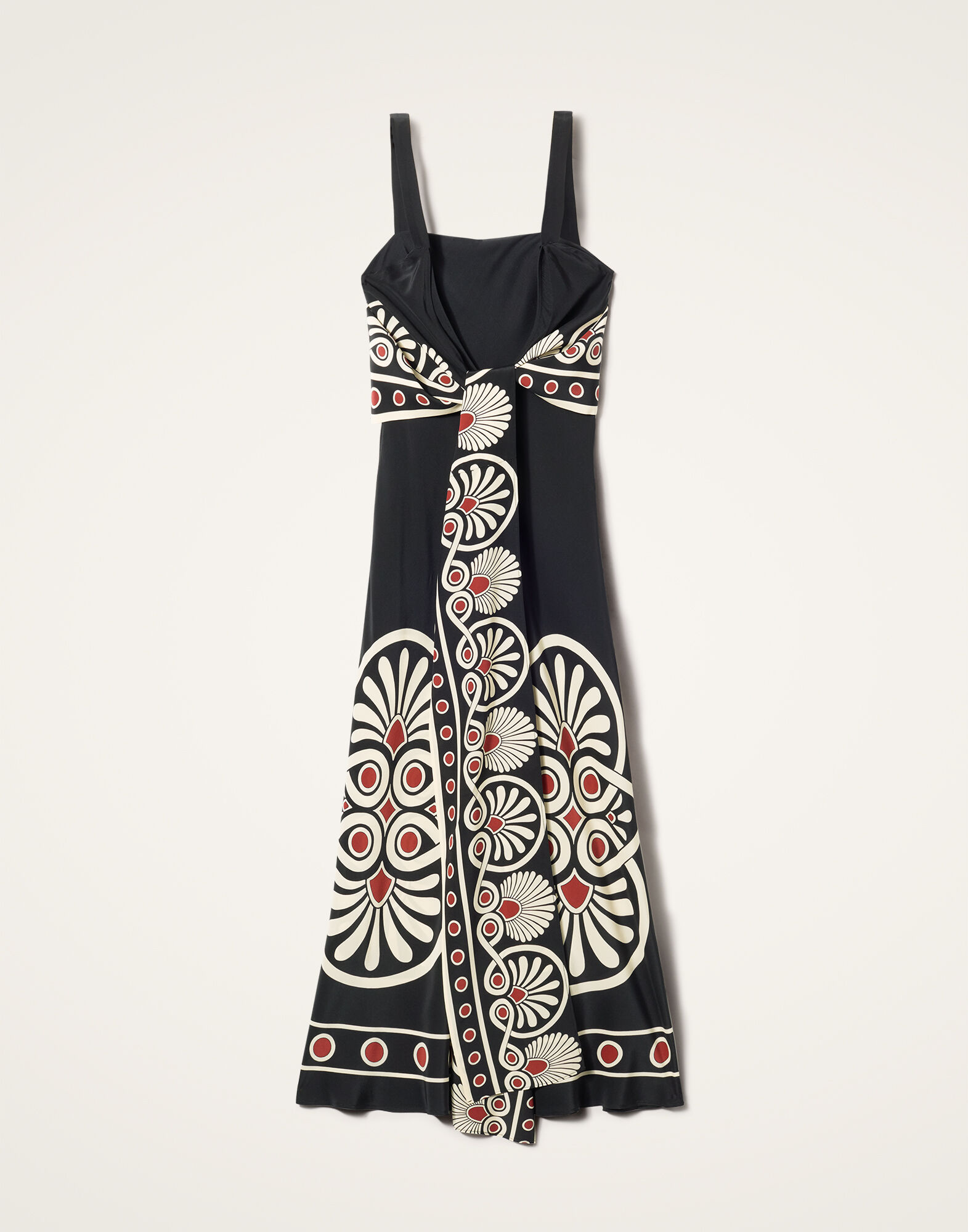 La DoubleJ Slip-Around Dress Medallion Plac&eacute;e Black DRE0562CRE002MED01BL01