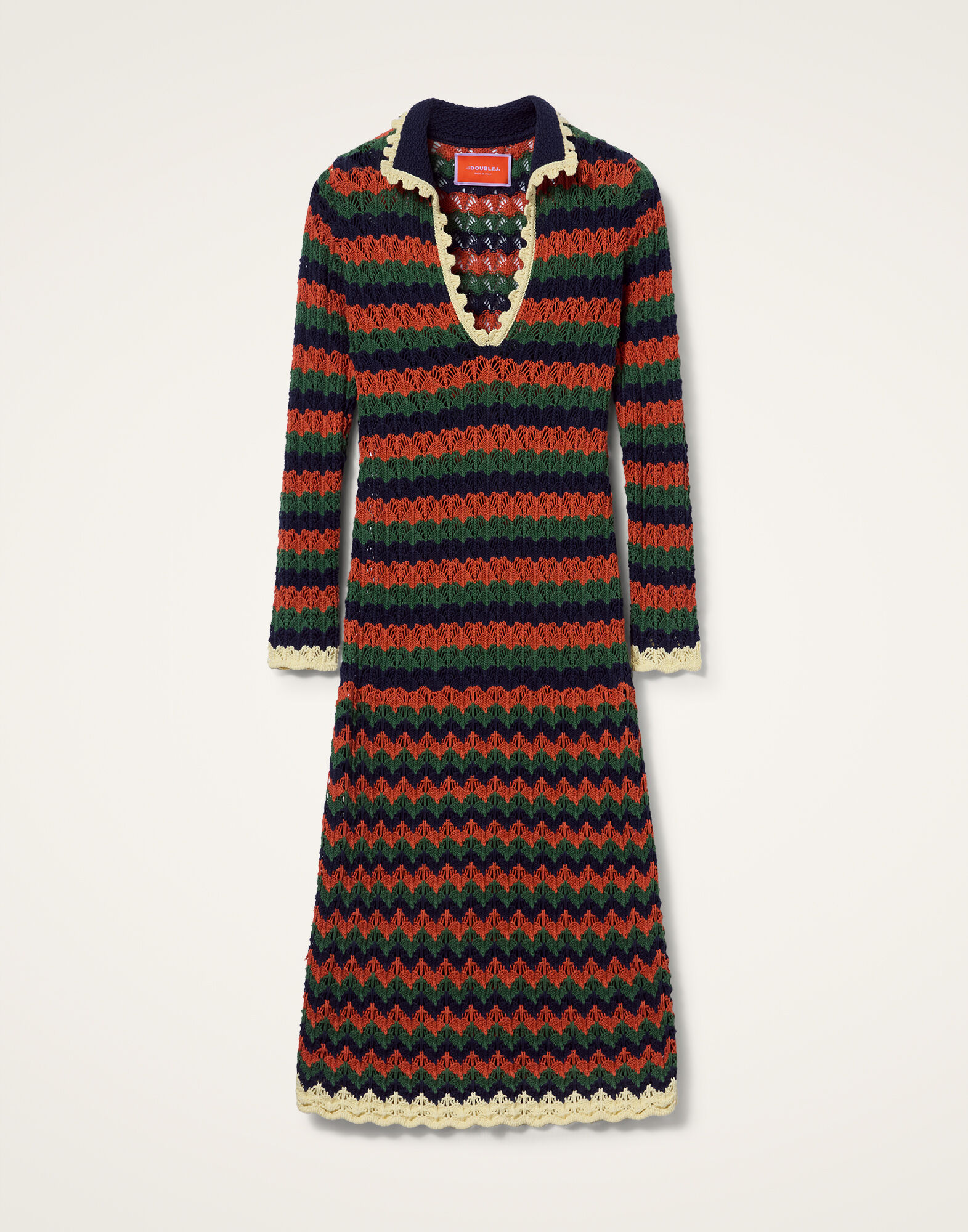 La DoubleJ Perry Knit Dress Multicolor Rust & Military DRE0877KNI149VA337MU01