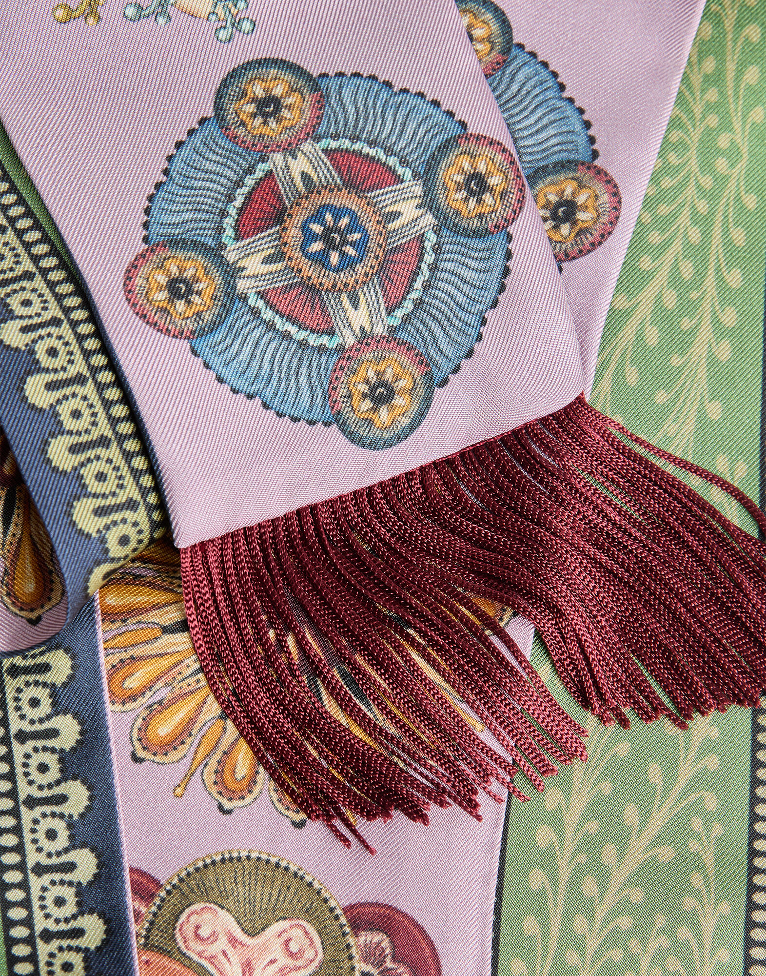 La DoubleJ Skinny Scarf Nucleus Plac&eacute;e Dusty Pink SCA0075SIL006NUC06PI10