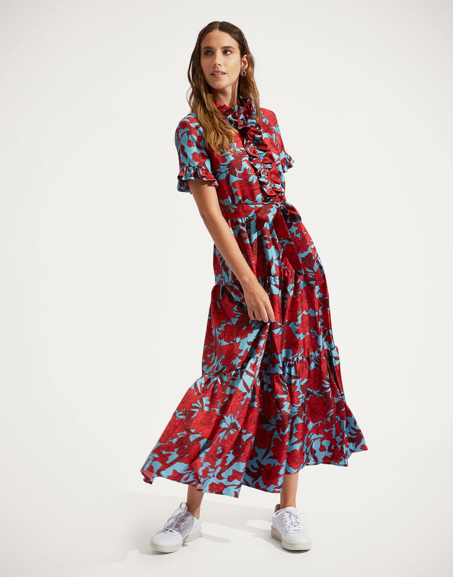 Long and Sassy Dress in Lilium Turchese for Women | La DoubleJ US
