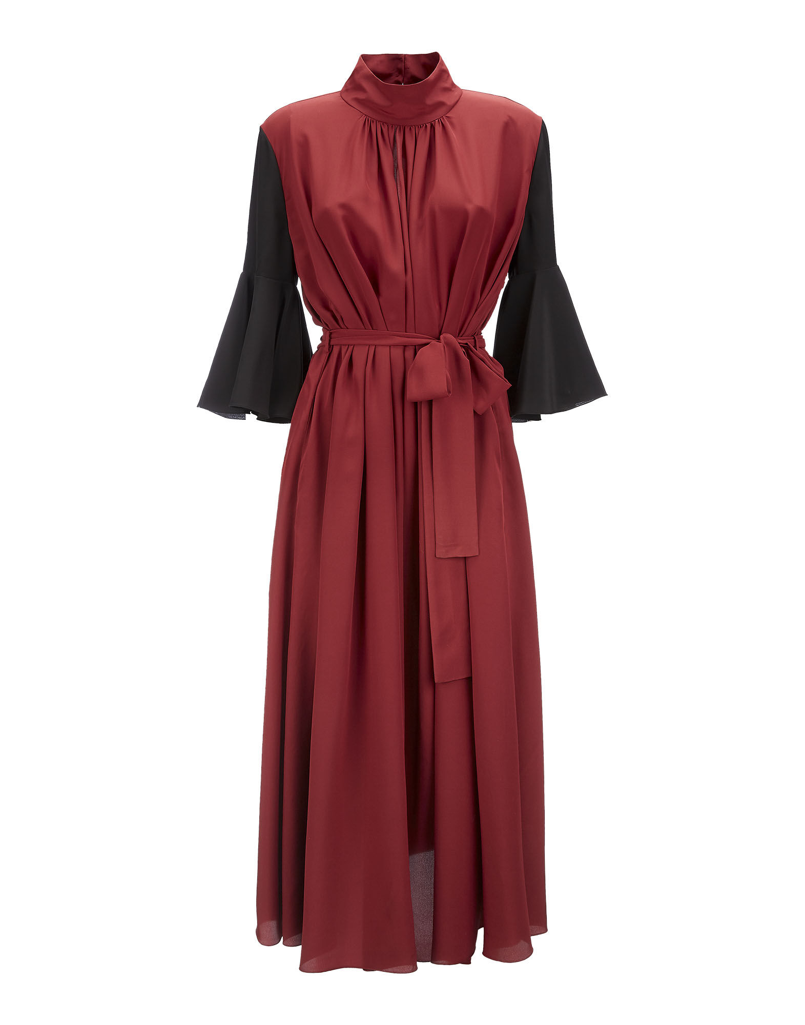 La DoubleJ Flutter Dress Solid Bordeaux DRE0194CRE001BOR0001