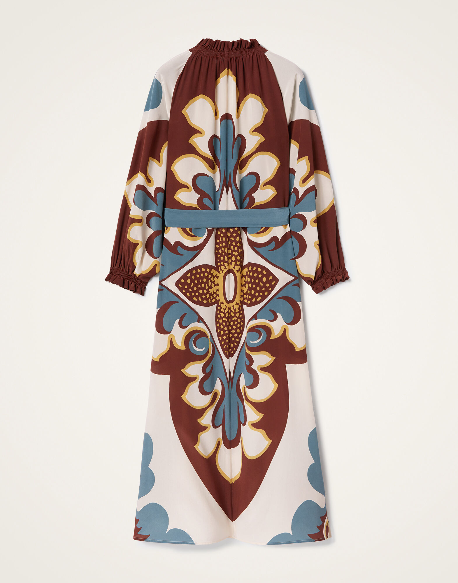 La DoubleJ Midi Cerere Shirt Dress Palazzo Plac&eacute;e Chocolate DRE0925CRE001PAL08BR07