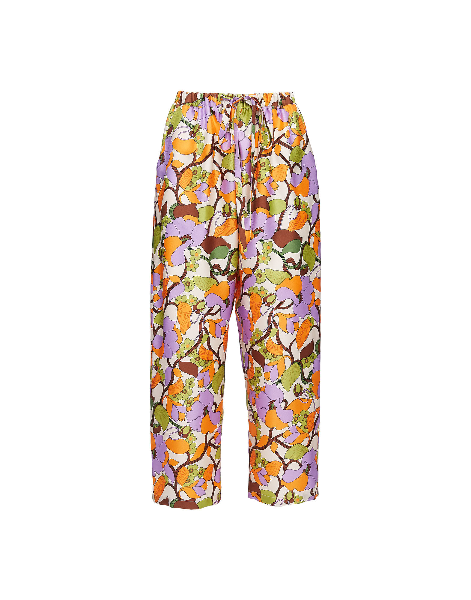 La DoubleJ Drawstrings Pants Vines Bianco TRO0053SIL001VIN0002