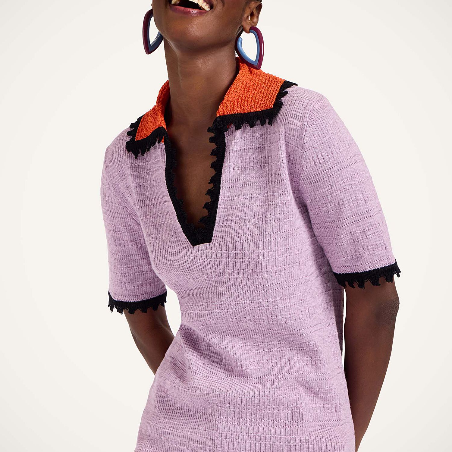 La Double J Picket Polo Top