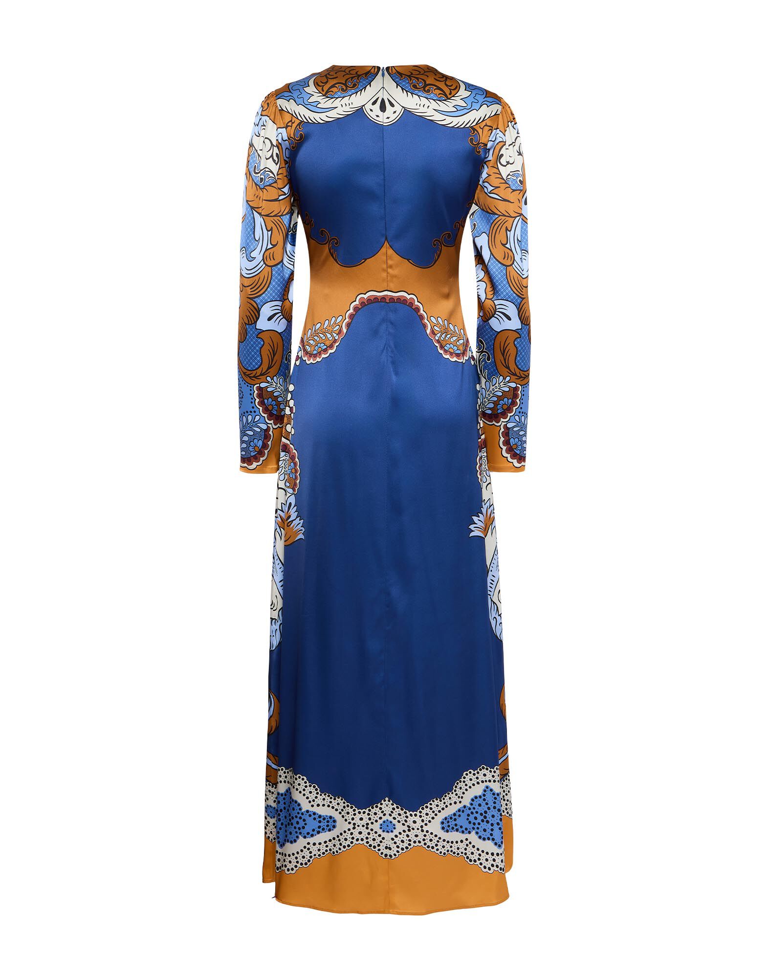 La DoubleJ Clingy Swing Dress Portal Plac&eacute;e Light Blue DRE0762VIS023POR02BU01