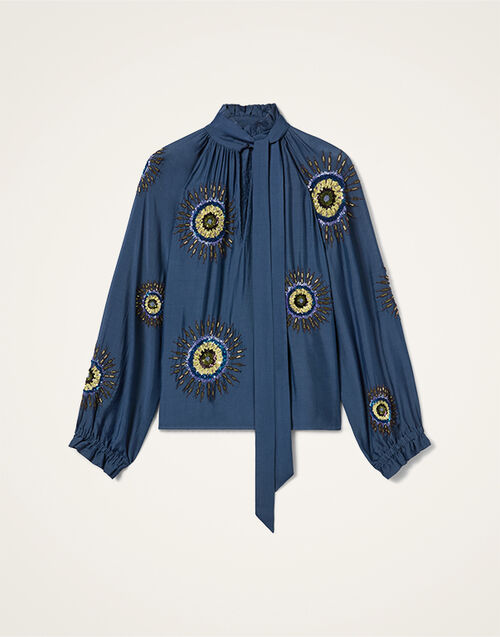 La DoubleJ Cerere Blouse Solid Navy SHI0158COT087THI03BU06