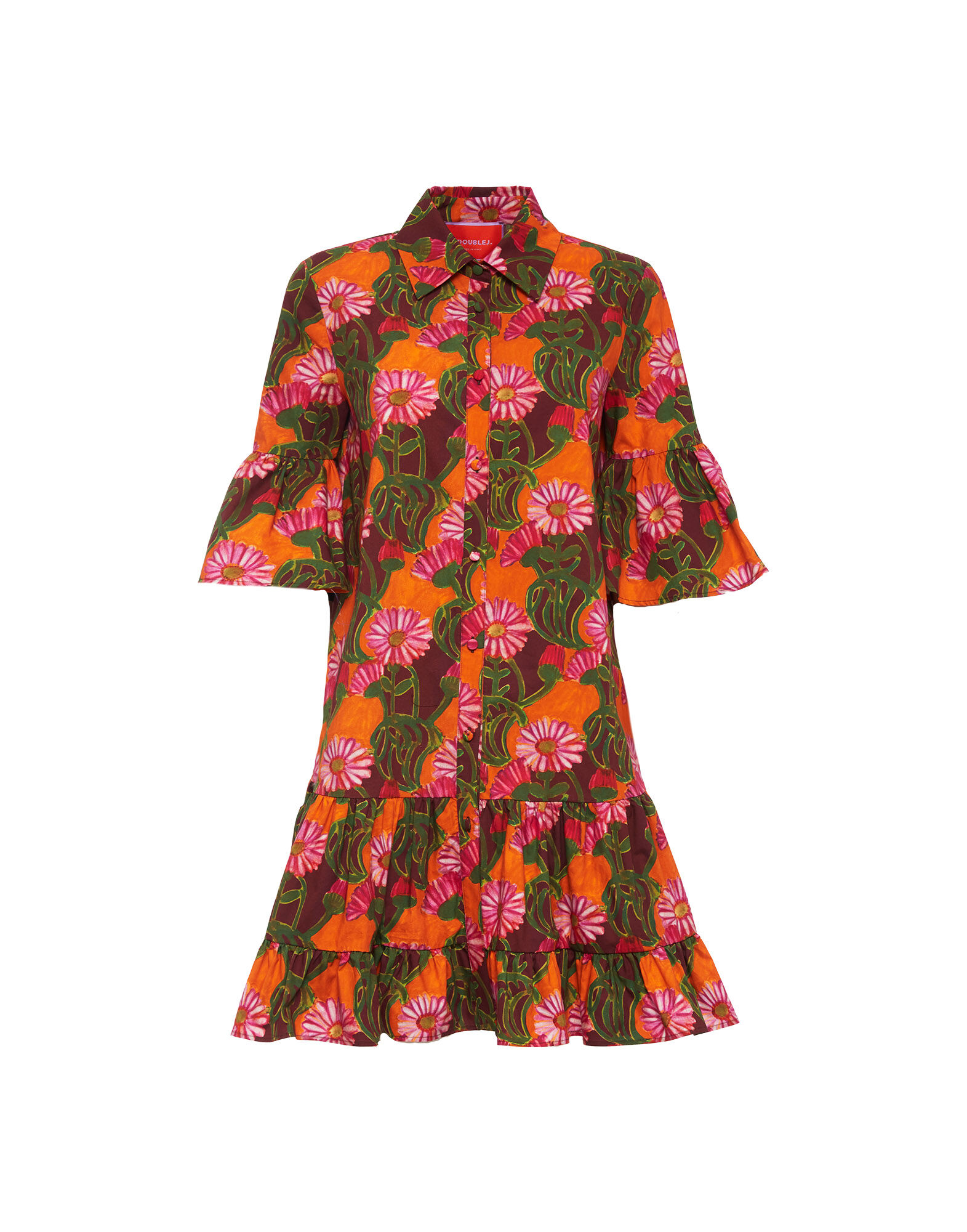 La DoubleJ Choux Dress Orange Gerber DRE0193COT001GER0002