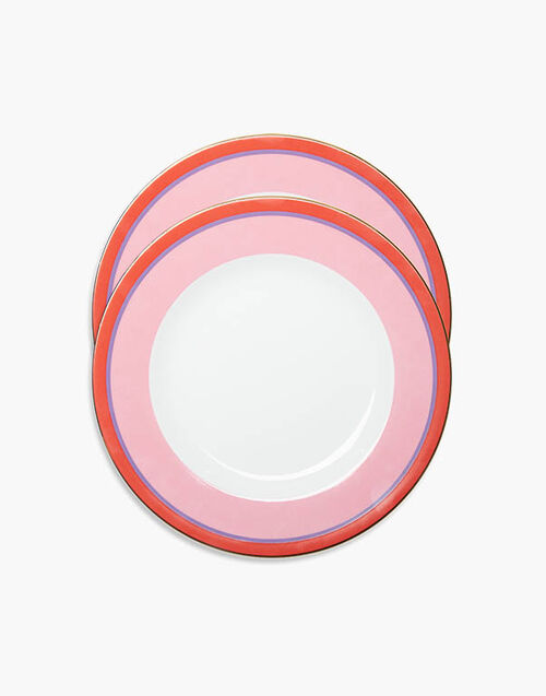 La DoubleJ Dinner Plates Set Of 2 Rainbow Rose DIN0002CER001RAI06PI01